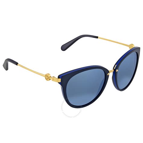 michael kors mk6040|Michael Kors Abela III Blue Mirror Cat Eye Sunglasses MK6040 .